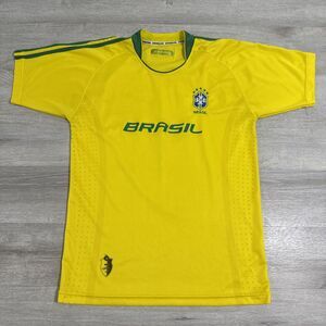 Brazil Soccer Jersey Dragon Men’s Large Yellow Green CBF National Team